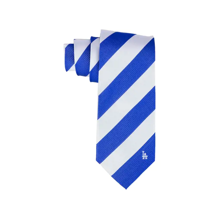 Cravate en soie tissée Los Angeles Dodgers Regiment BLEU/blanc
