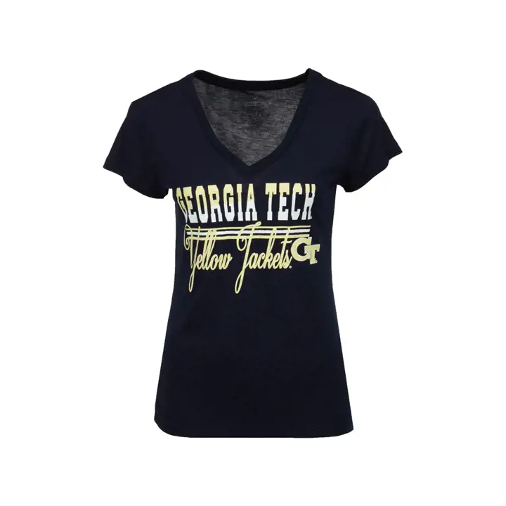 T-shirt PowerPlay NCAA pour femme Georgia Tech Yellow Jackets 1