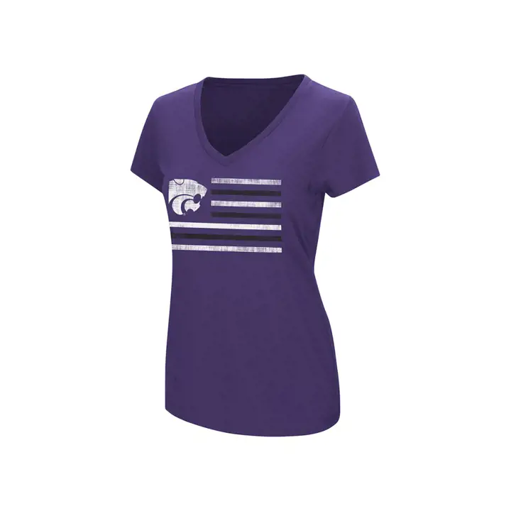 T-shirt PowerPlay NCAA Kansas State Wildcats pour femme 17 VIOLET