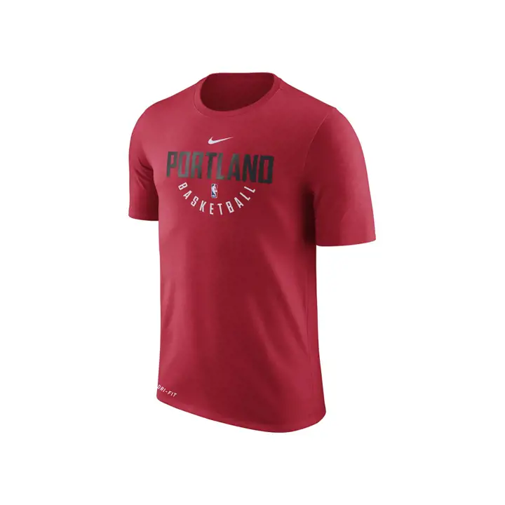 T-SHIRT D'ENTRAÎNEMENT EN COTON NIKE DRI-FIT DES PORTLAND TRAIL BLAZERS