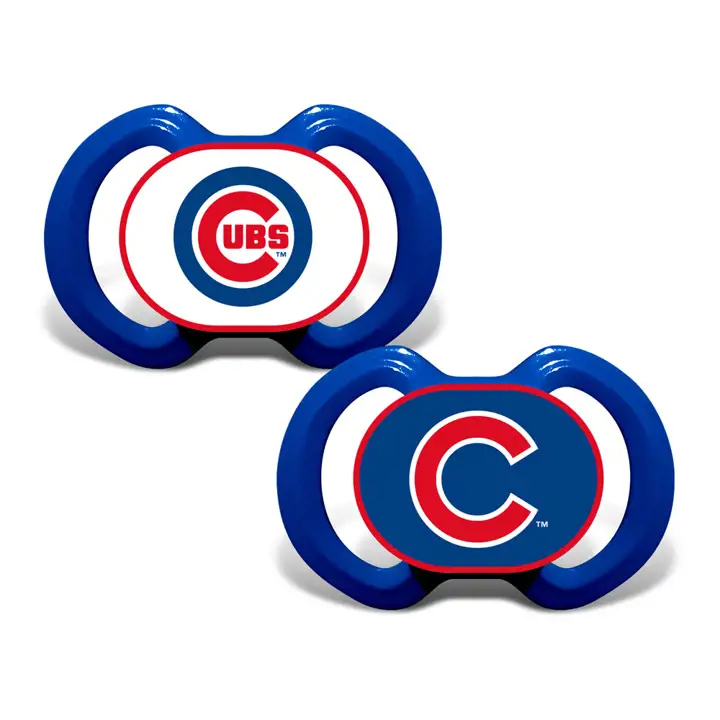 Sucette CUBS paquet de 2 BLEU/BLANC