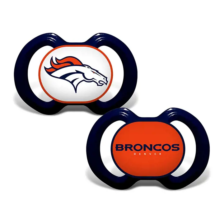 Sucette BRONCOS, lot de 2, BLEU MARINE/blanc/orange