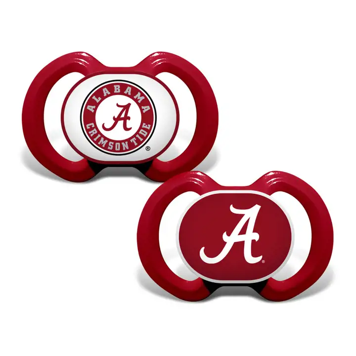 Tétine Alabama lot de 2 ROUGE CRAMOISI/blanc