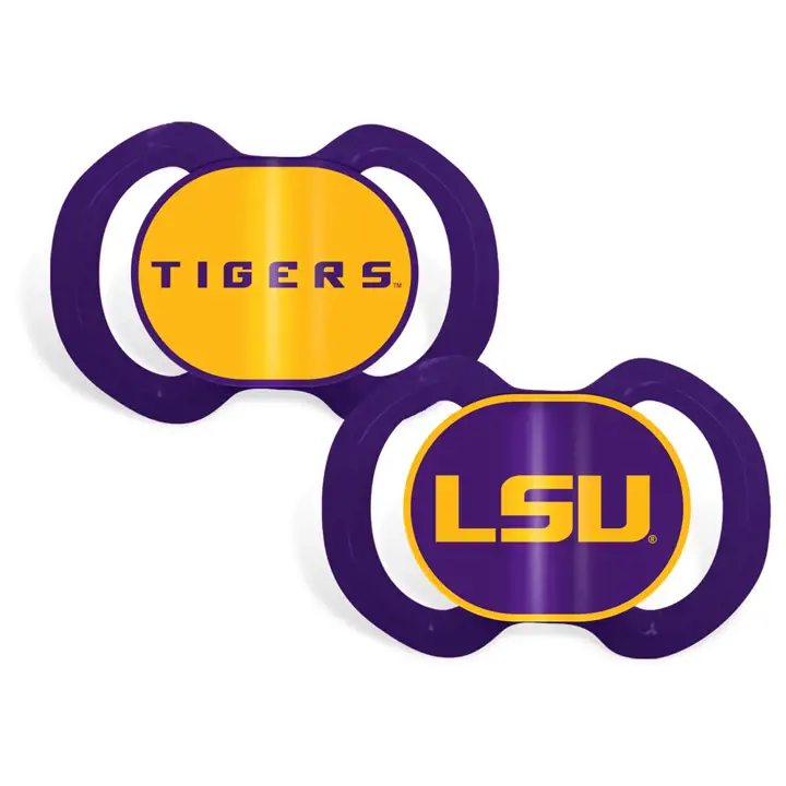 Sucette LSU, paquet de 2, violet/or