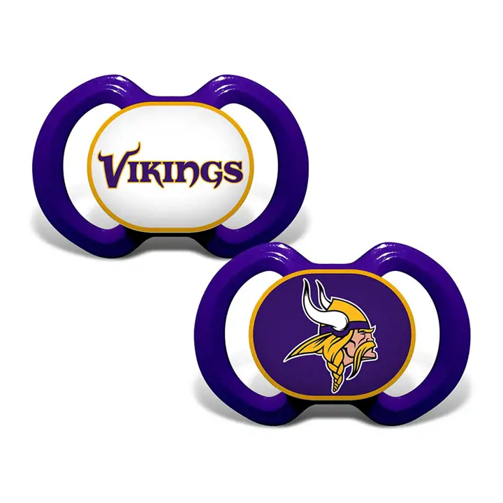 VIKINGS Sucette lot de 2 p. VIOLET/blanc