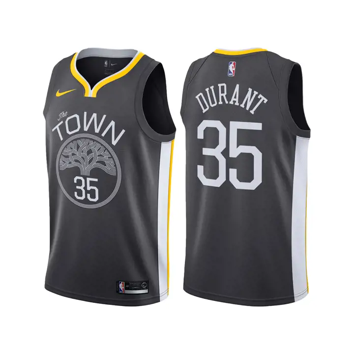 MAILLOT SWINGMAN WARRIORS NBA Kevin Durant GRIS/JAUNE