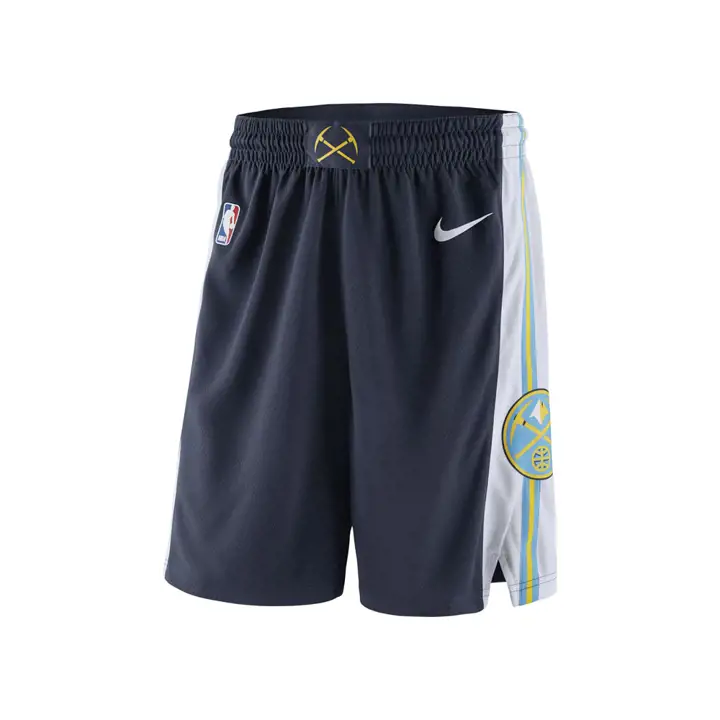 Denver Nuggets NBA ICON SWINGMAN SHORT MARINE/BLANC