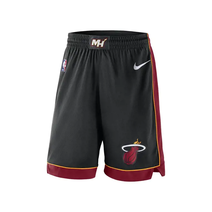 Short Swingman ICON NBA Miami Heat Noir/Rouge/Or