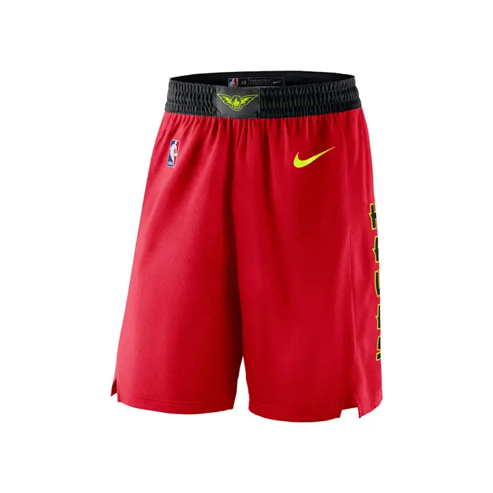 Short de survêtement NBA Atlanta Hawks Swingman rouge/noir
