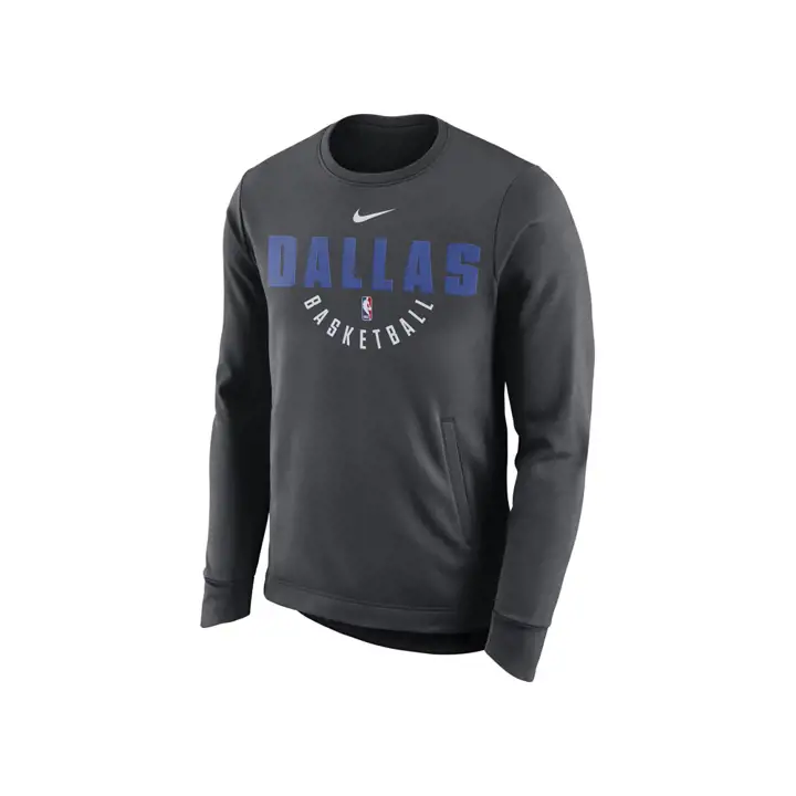 Dallas Mavericks NBA PRACTICE THERMA CREW ANTHRACITE