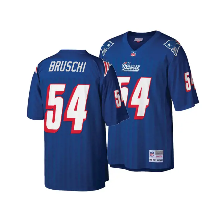 PATRIOTS NFL Maillot Rétro M&N Réplique Tedy Bruschi Brusc