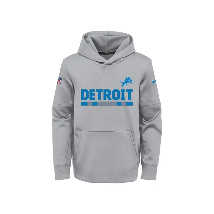 Detroit Lions NFL Sweat à capuche enfant PO Therma 17 gry