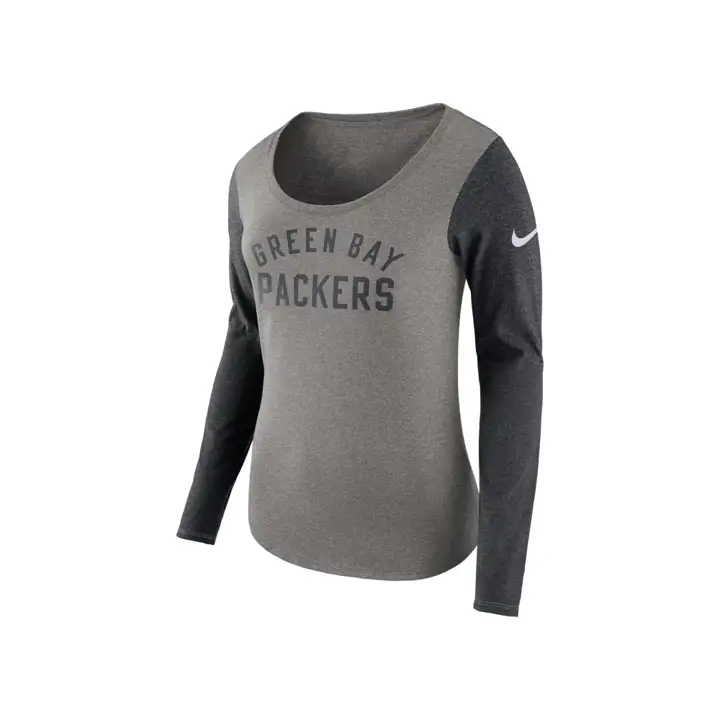T-shirt à manches longues NFL Green Bay Packers pour femme avec logo en arche 17