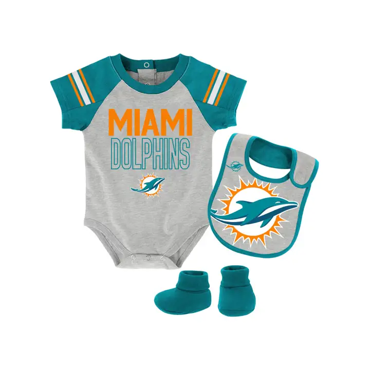 Ensemble bébé avec barboteuse Miami Dolphins NFL Blitz 17 AQ/gris