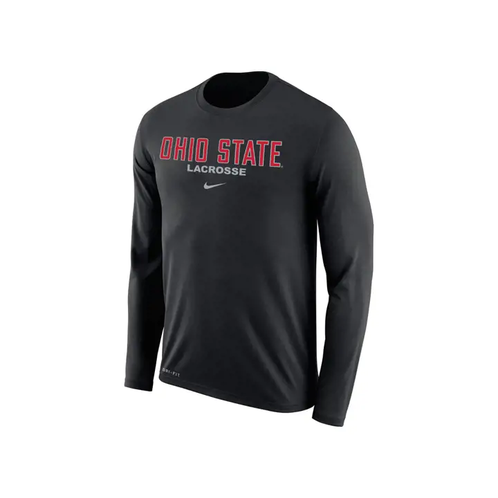 T-shirt à manches longues de crosse Ohio State NCAA Legend - noir