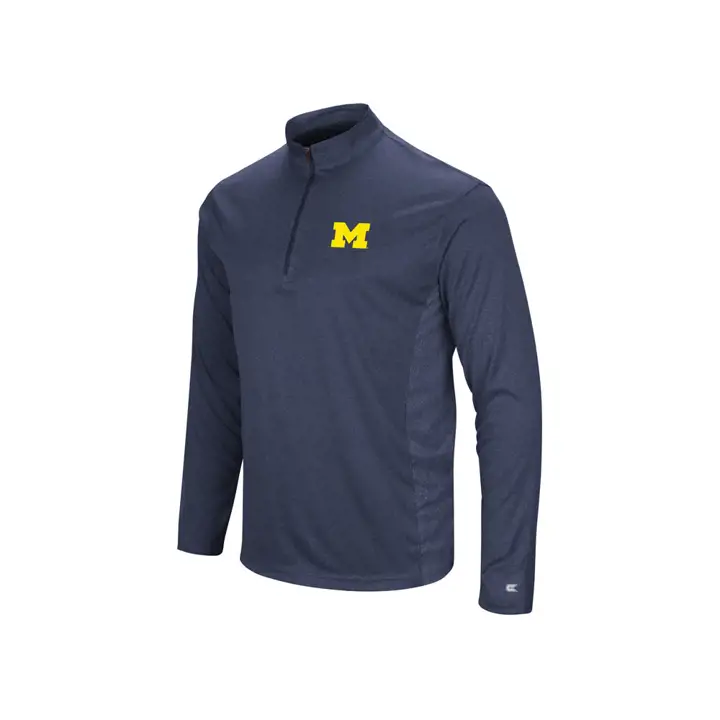 Michigan Wolverines NCAA Audible 1/4 Zip 17 BLEU MARINE/Charbon