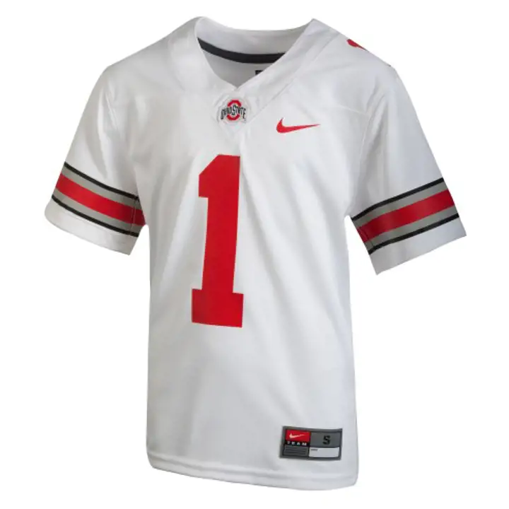 Ohio State NCAA Maillot de football réplique pour enfant 17 #1 Blanc