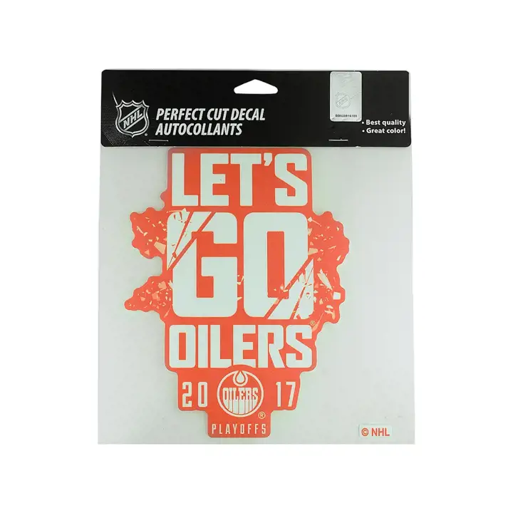 Autocollant HUILEURS LNH Allez les Oilers 8x8 org