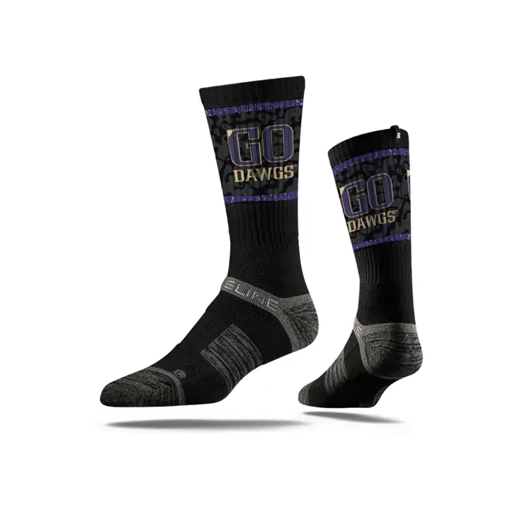 Chaussettes montantes Washington Huskies NCAA Strideline II noir/mauve/H-C