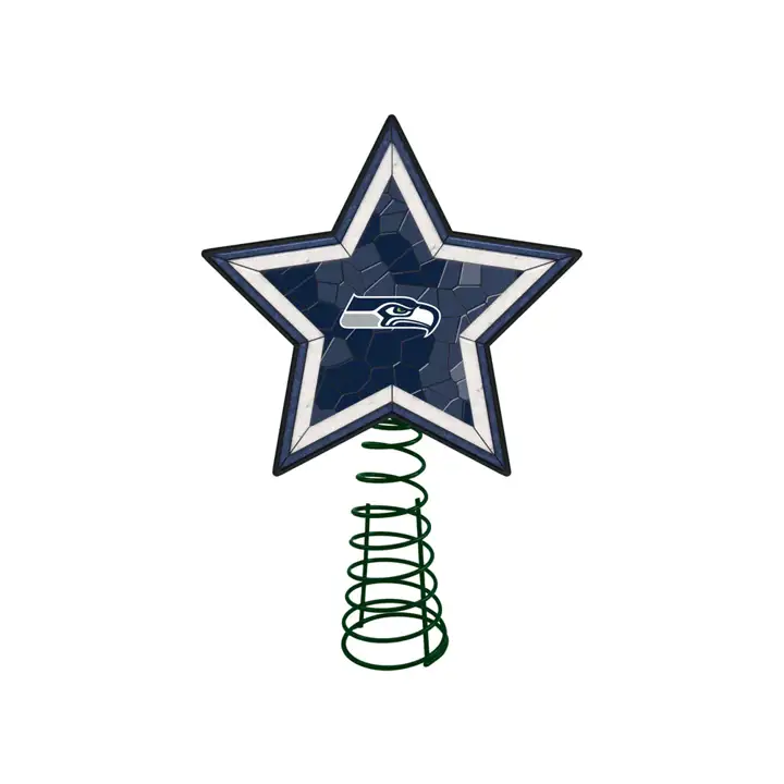 Cime de sapin en verre mosaïque Seahawks de Seattle MARINE
