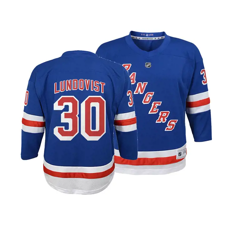 Maillot Réplique Jeune Joueur NHL NY Rangers Henrik Lundqvist