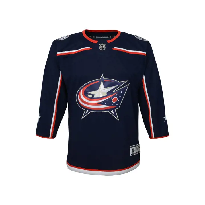 Maillot vierge premier Columbus Blue Jackets LNH Jeunesse Marine