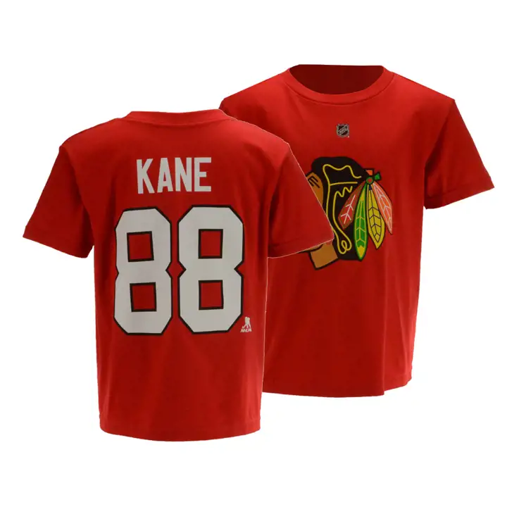 T-shirt Enfant Chicago Blackhawks LNH Patrick Kane ROUGE