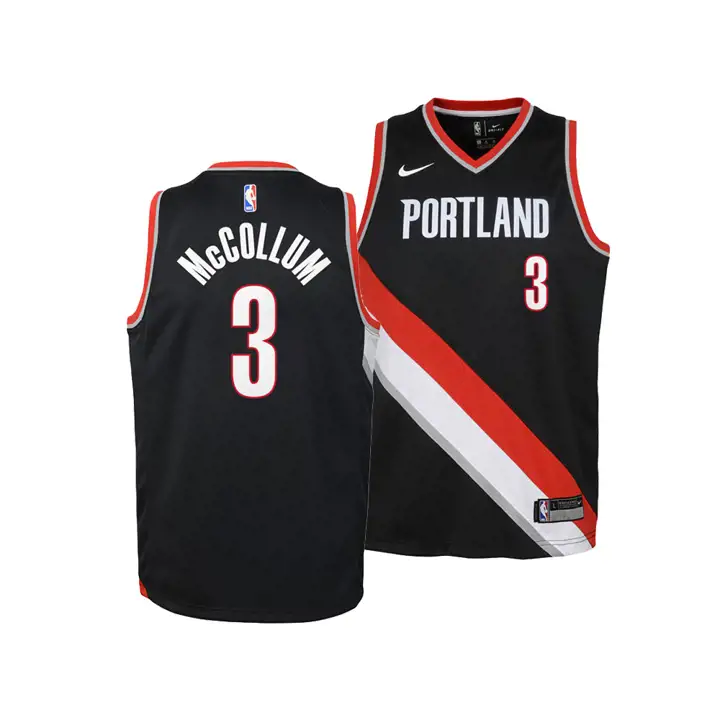 BLAZERS NBA Maillot Jeunesse Icon Swingman C. J. McCollum NOIR/