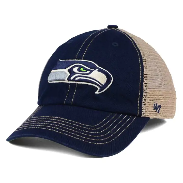 Casquette Trawler des Seattle Seahawks de la NFL, bleu marine/beige