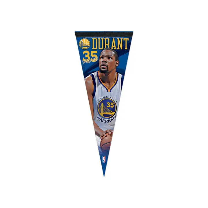 WARRIORS 12x30 Fanion Premium Joueur Kevin Durant bleu/jaune