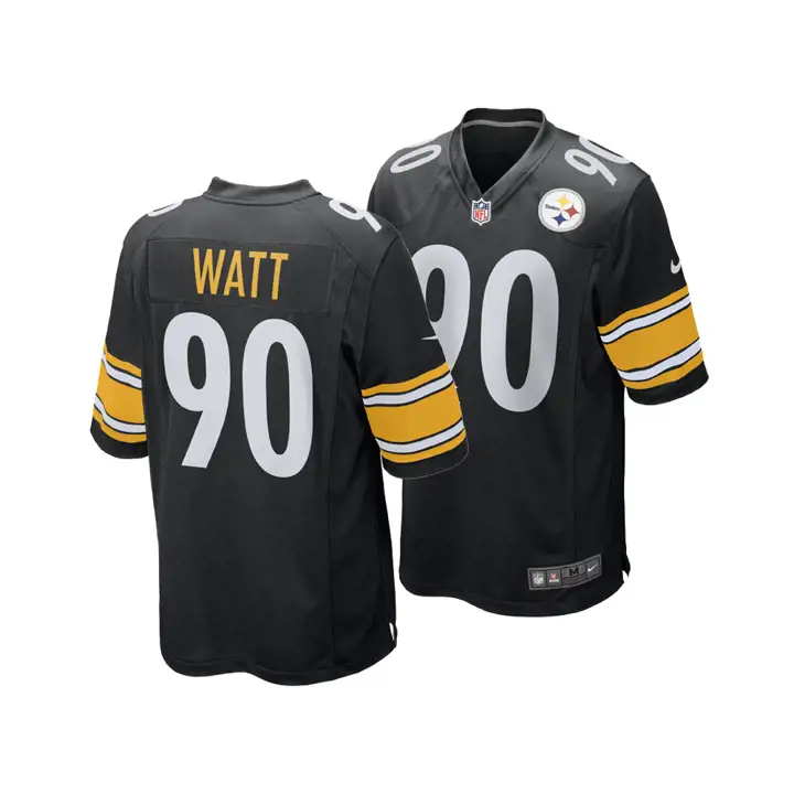 Maillot de match NFL STEELERS TJ Watt NOIR