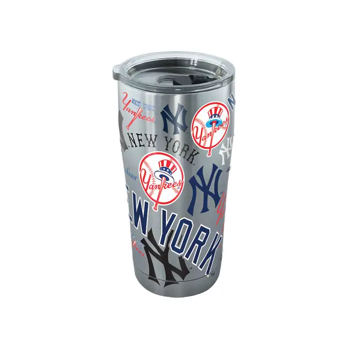 New York Yankees Bouteille en acier inoxydable 20 oz MLB tout-en-un NAVY/sil