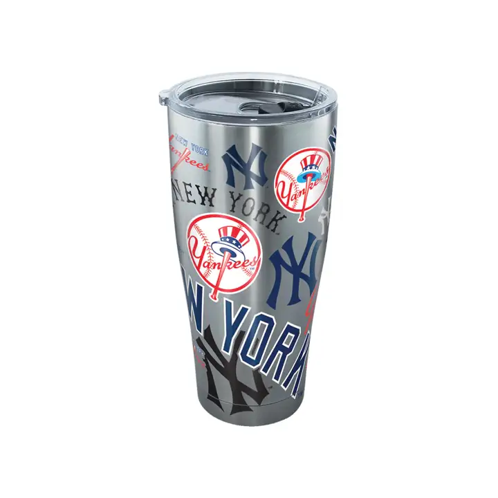 New York Yankees Bouteille en acier inoxydable 30 oz MLB All Over MARINE/si