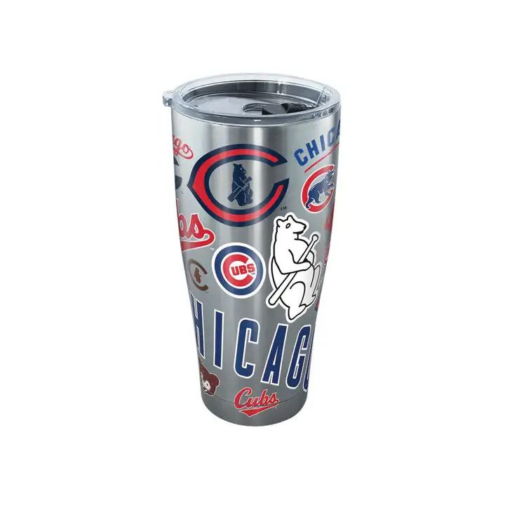 Gobelet en acier inoxydable Chicago Cubs 30 oz MLB All Over   bleu/arg/r