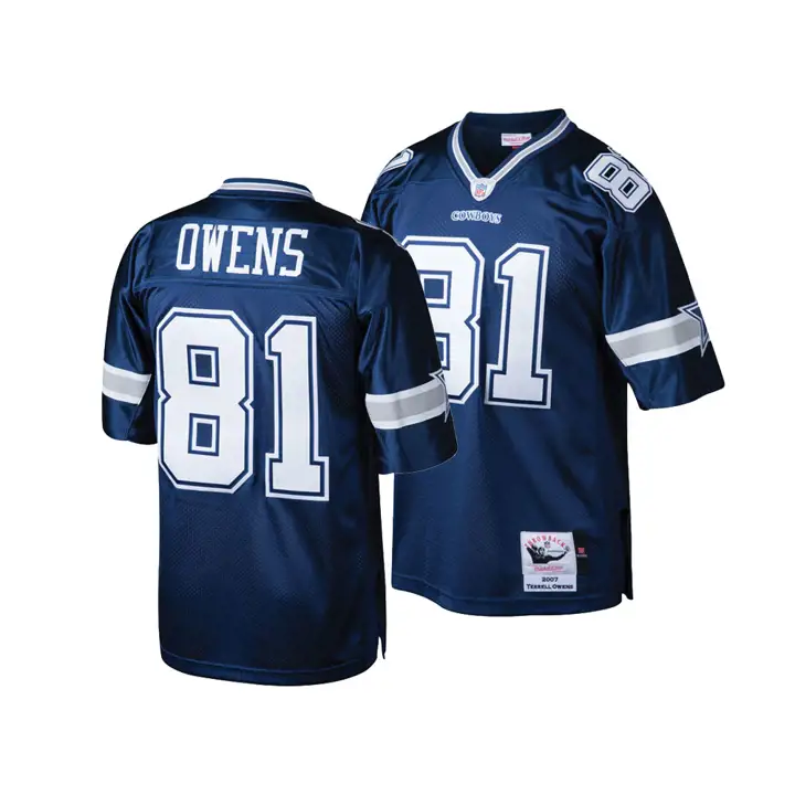 Maillot Authentique M&N NFL Dallas Cowboys Terrell Owens MARINE