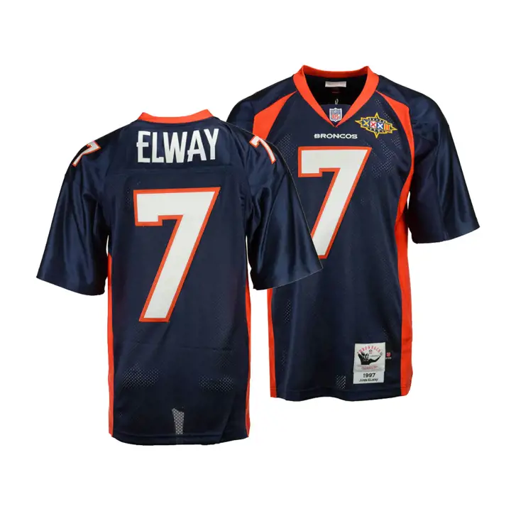 Denver Broncos NFL M&N Maillot authentique John Elway BLEU MARINE/org