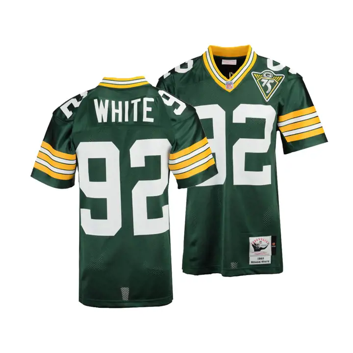 Maillot authentique M&N NFL des Green Bay Packers Reggie White GRN