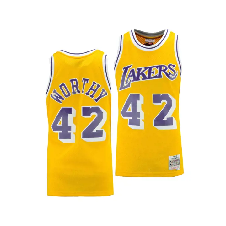 LAKERS NBA M&N Maillot Swingman James Worthy  gl/pur/wht