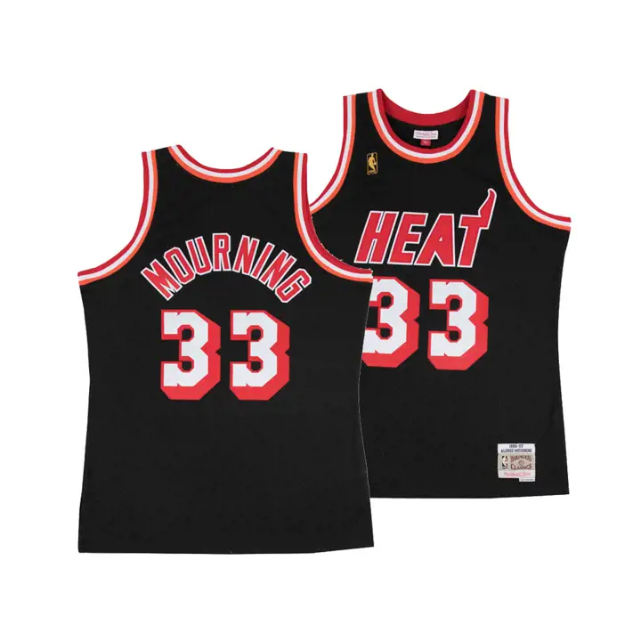 Maillot Swingman HEAT NBA M&N Alonzo Mourning noir