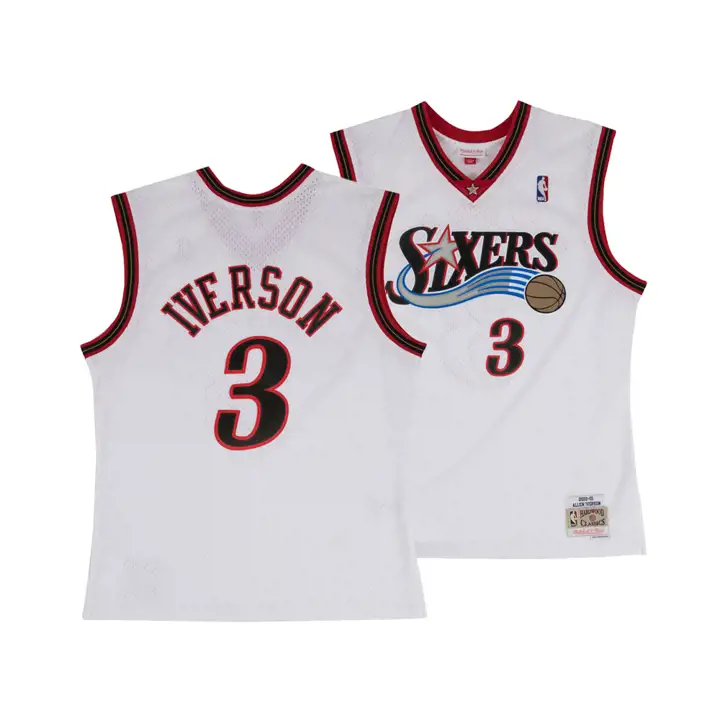 Maillot Swingman NBA M&N des SIXERS Allen Iverson blanc