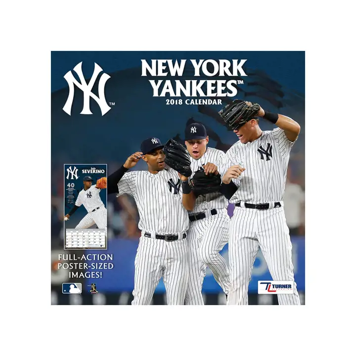 Calendrier mural des Yankees de New York 12x12 AST