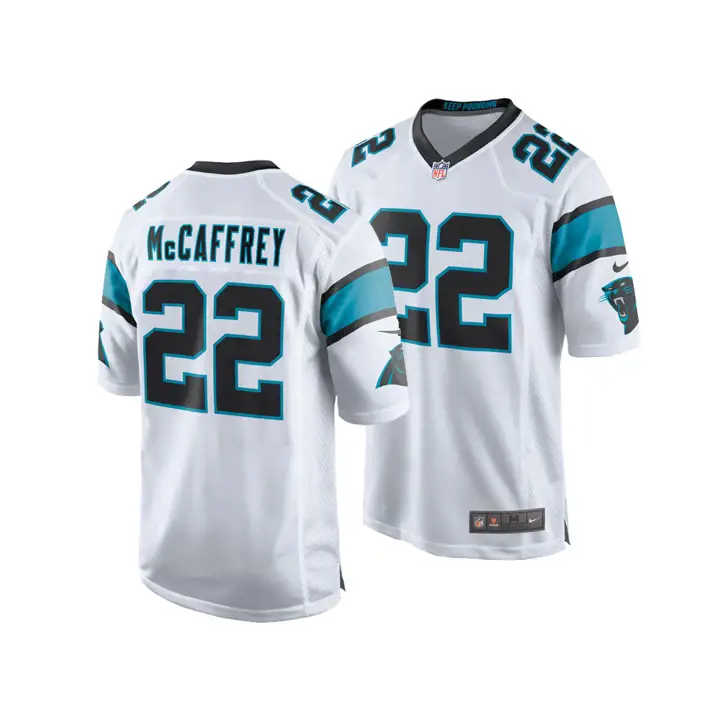PANTHERS NFL Maillot de match Christian McCaffrey  blanc