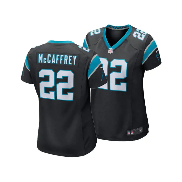 PANTHERS NFL Maillot de match femme Christian McCaffrey noir