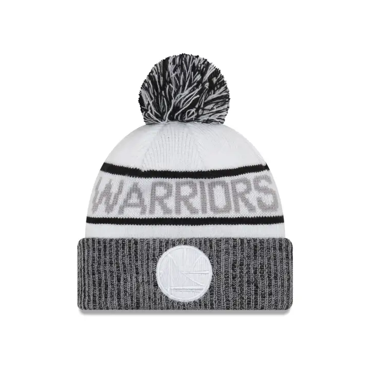 GOLDEN STATE WARRIORS Bonnet pompon NBA Court Force BLANC/Chin.
