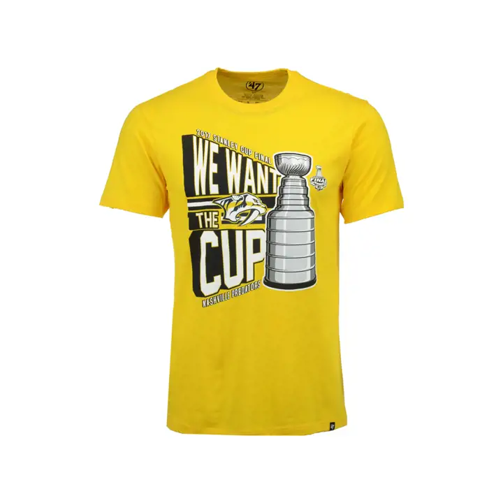Les Prédateurs de Nashville Nous voulons la Coupe 17 T-shirt du club  jaune