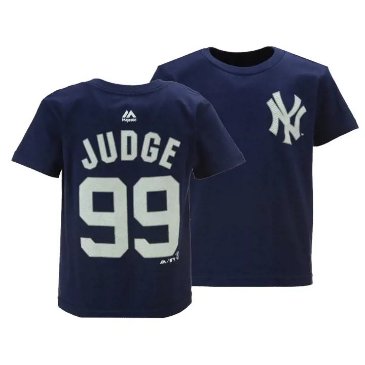 T-shirt Officiel Joueur MLB Yankees pour Tout-petit Aaron Judge bleu marine