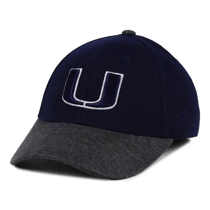 Miami Hurricanes NCAA Post Stretch Marine/H-Graph