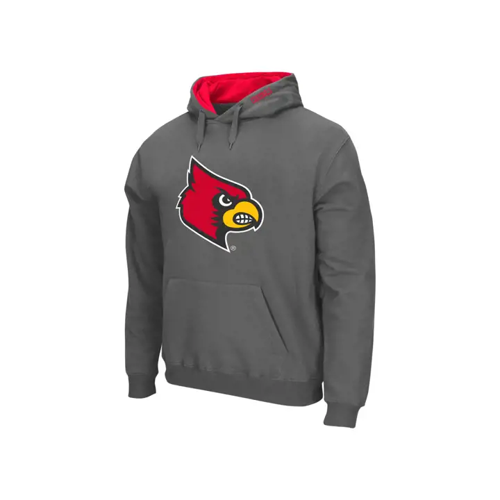 Chandail à capuchon Louisville Cardinals 2F NCAA Grand Logo Charbon
