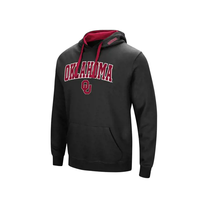 Sweat à capuche Oklahoma Sooners 2F NCAA avec logo et arche - noir