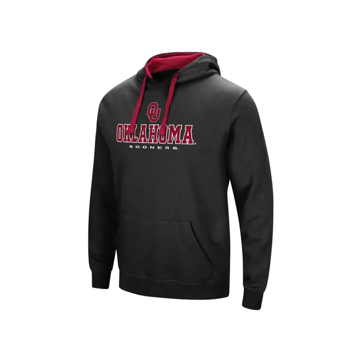 Sweat à capuche Oklahoma Sooners 2F NCAA 3 logos superposés - Noir